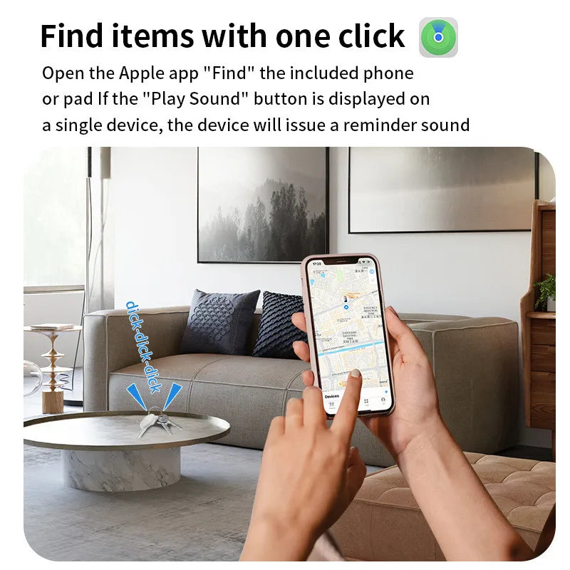 Localizador Inteligente Tipo AirTag (Find My, solo iPhone)