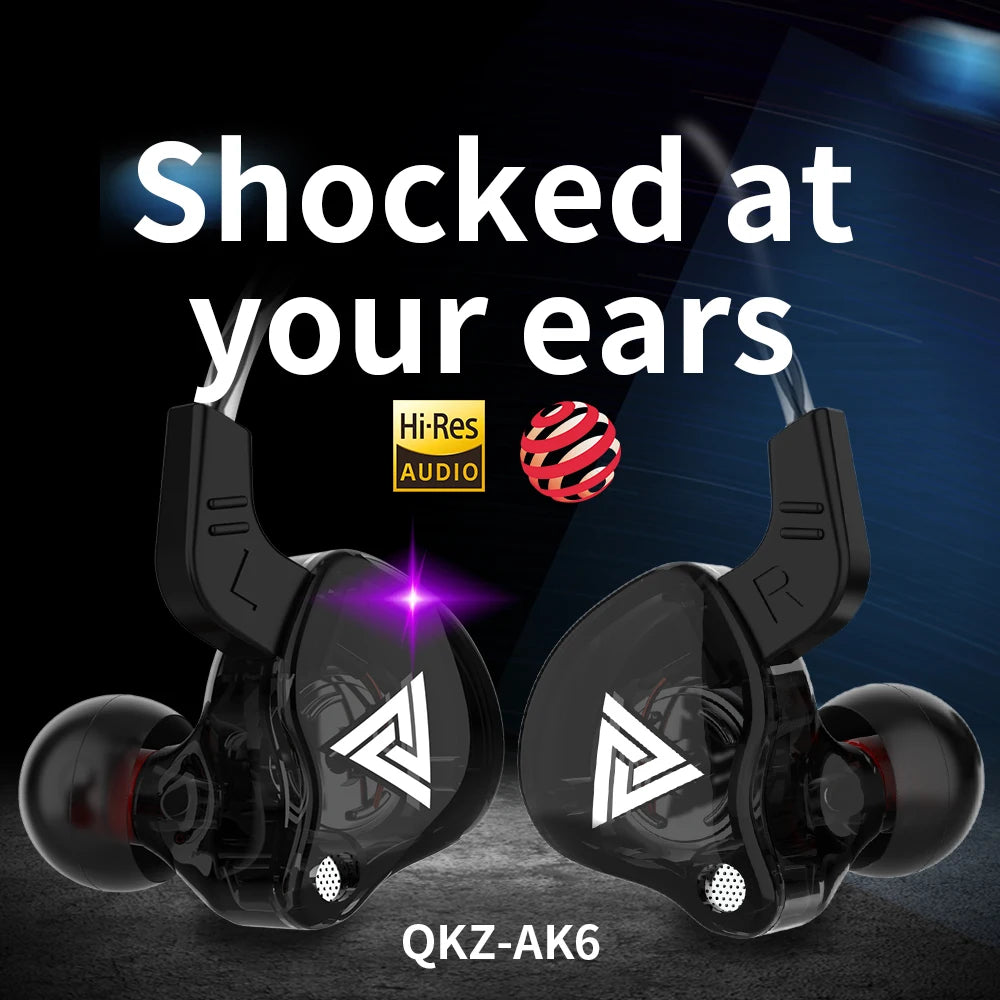 Audífonos QKZ AK6 In-Ear HIFI con Micrófono