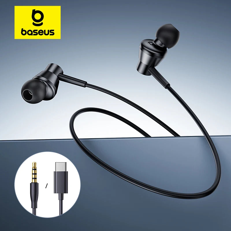 Audífonos Baseus Encok con Cable, USB-C / 3.5mm