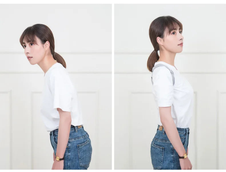 Smart Posture Corrector Back Brace Vibration Reminder Invisible Shoulder Support Adjustable Back Straightener For Adult Kids