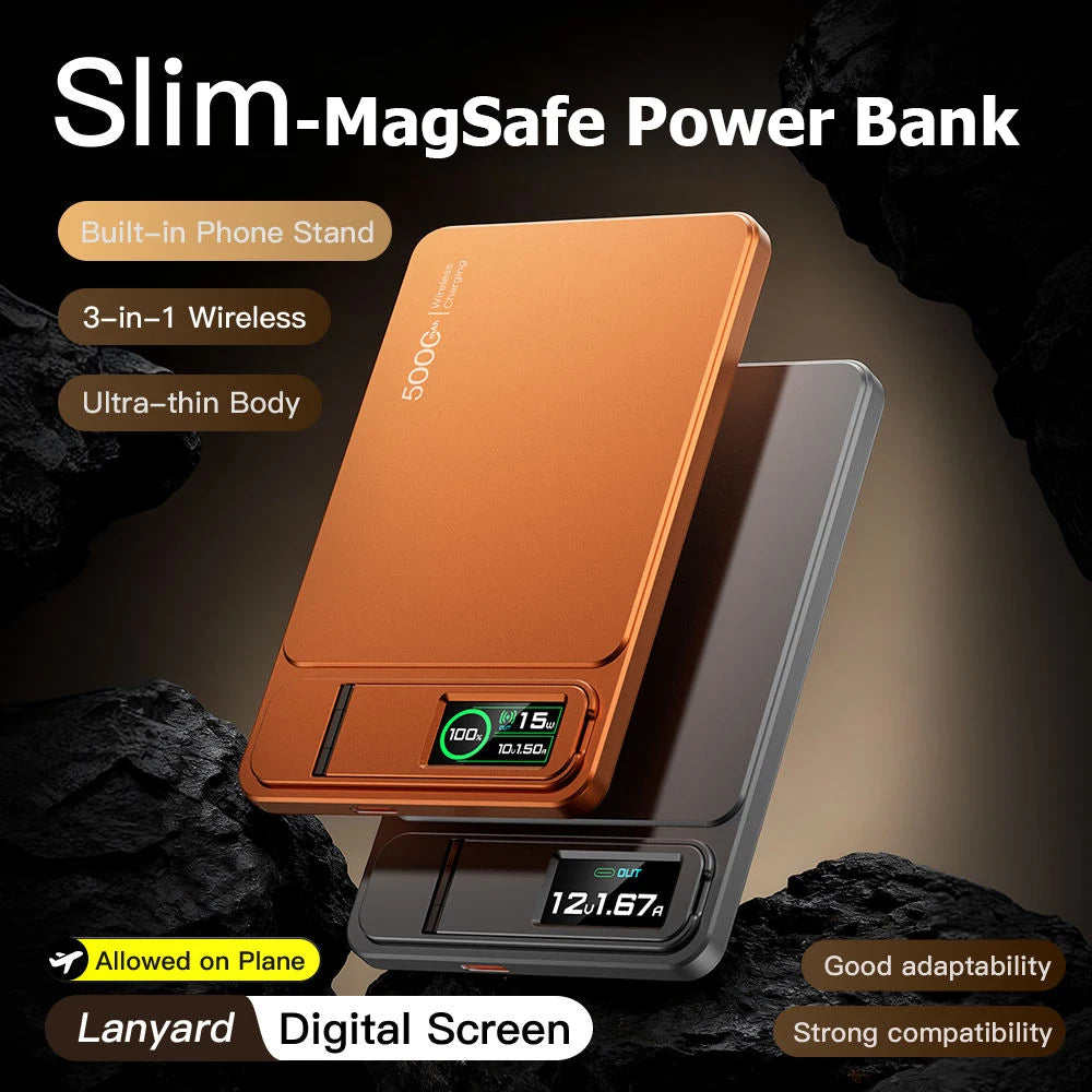 Power Bank Magnético 10.000 mAh MagSafe con Carga Inalámbrica