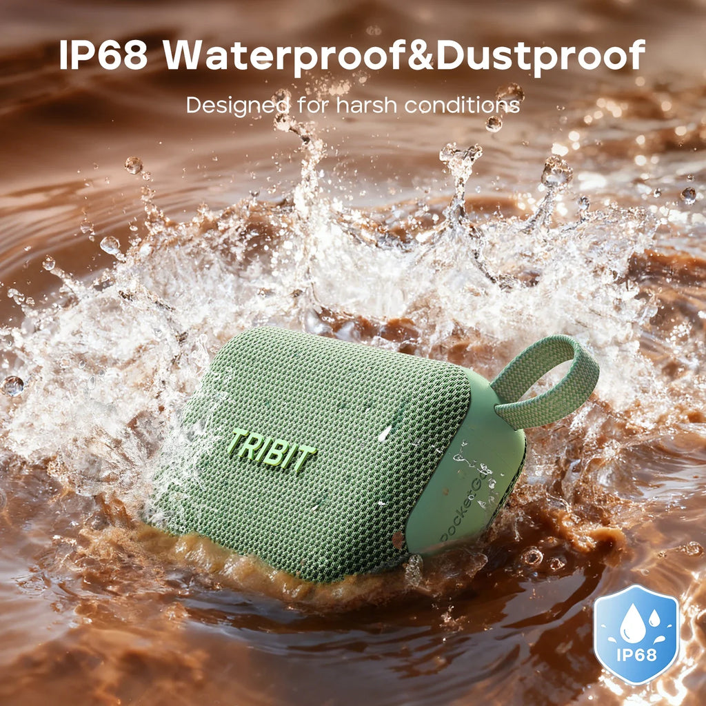 Parlante Bluetooth Tribit PocketGo Resistente al Agua IP68