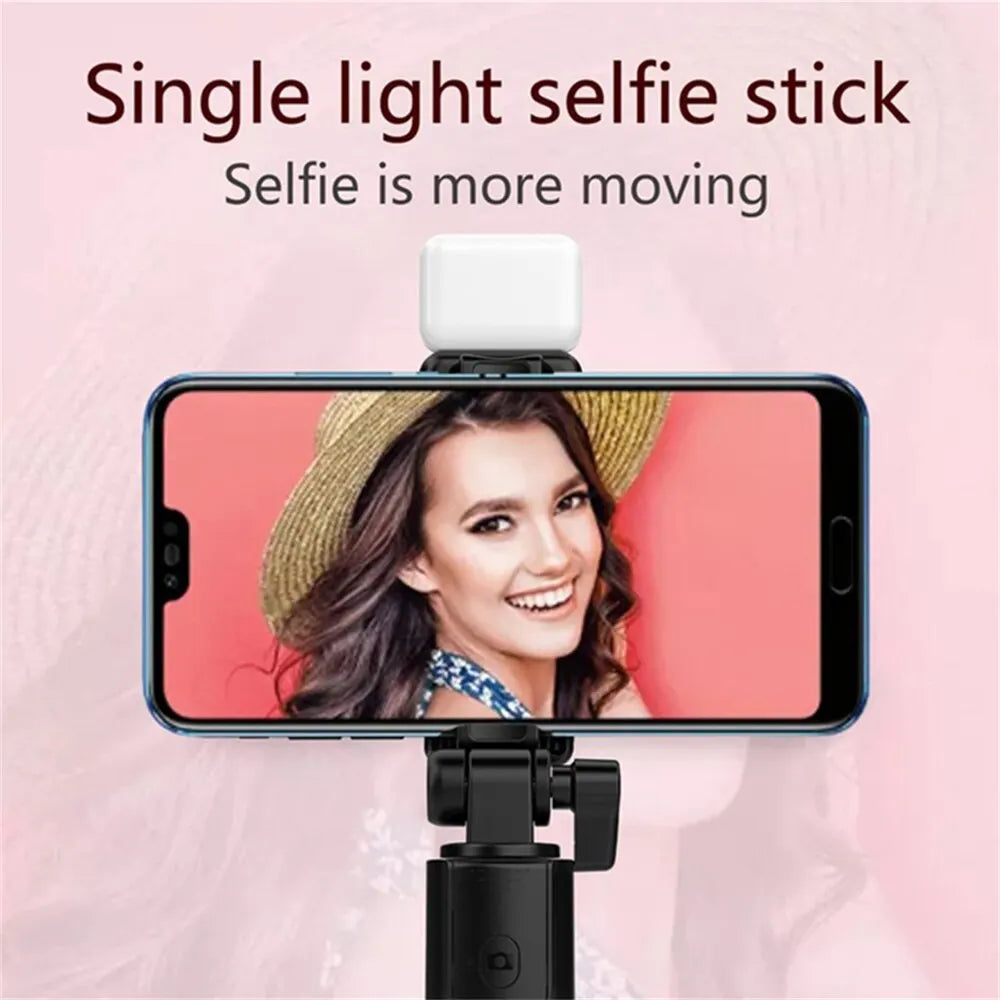 Selfie Stick Trípode Bluetooth con Luz LED