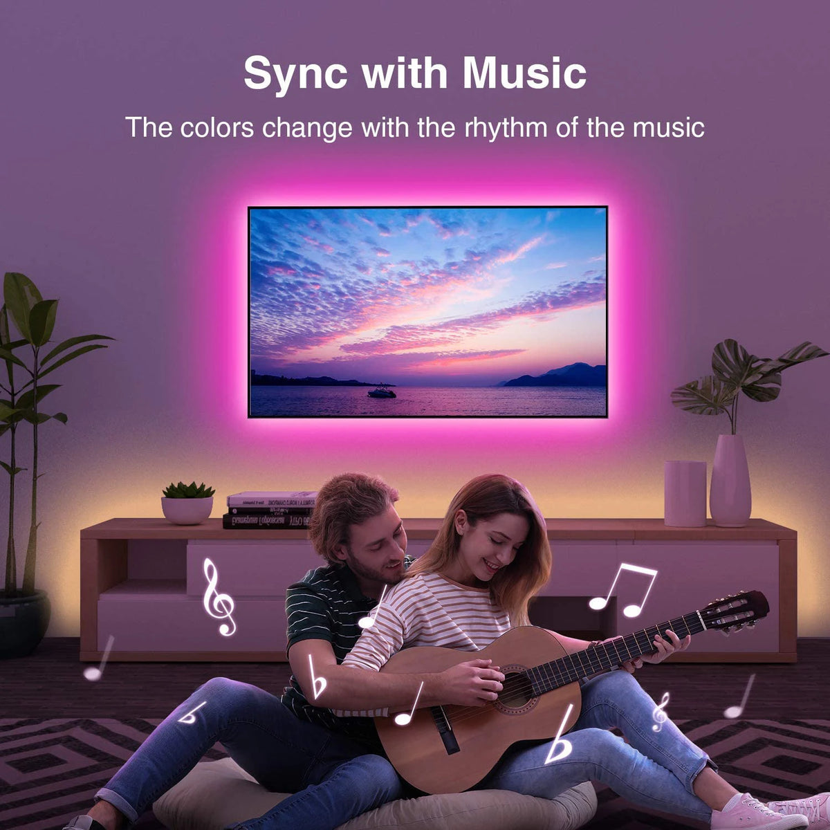 Tira LED RGB con App y Sincronización Musical