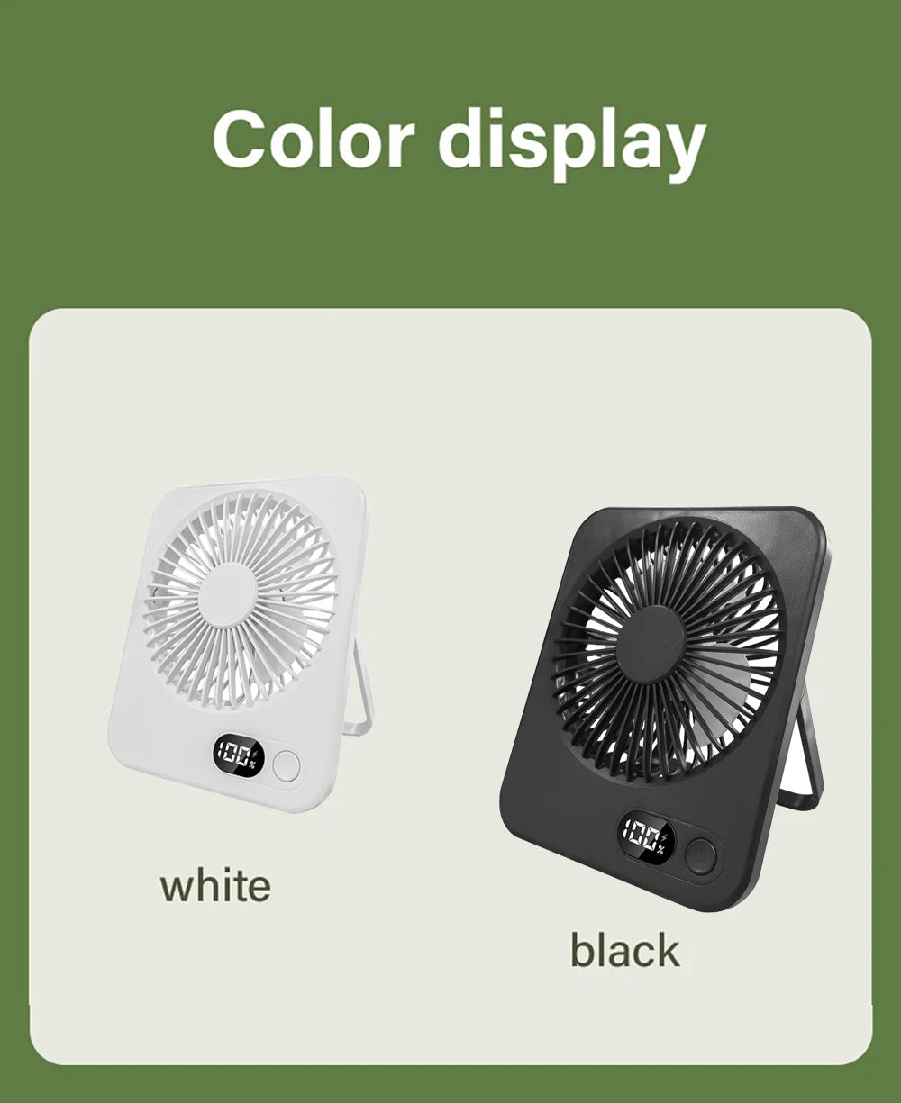 Mini Portable Fan USB Desk Fan Rechargeable Table Fan Small Wall Mounted Ceiling Fan 5 Speeds Powerful Wind Foldable Camping Fan