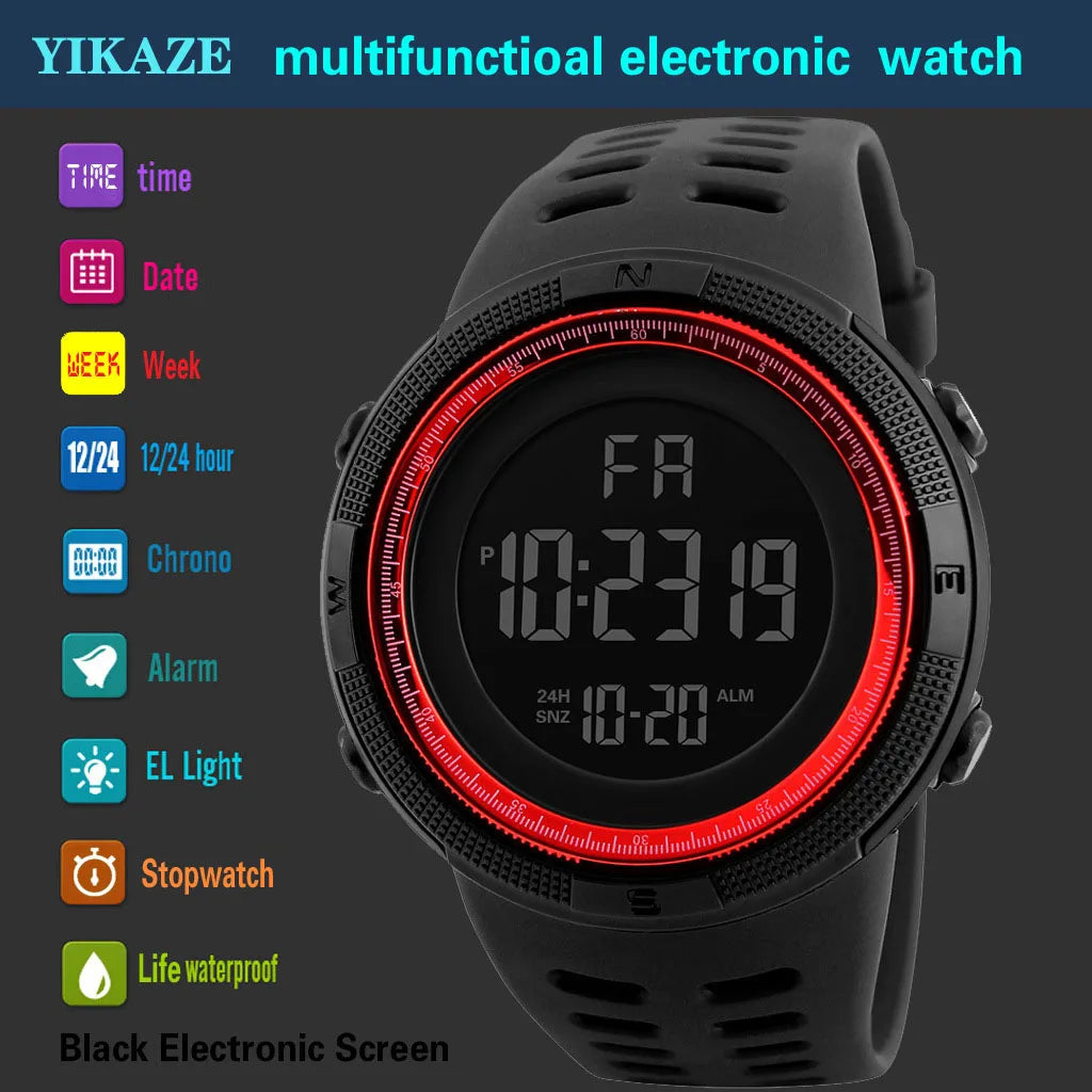 Reloj Digital LED Militar Deportivo Multifunción