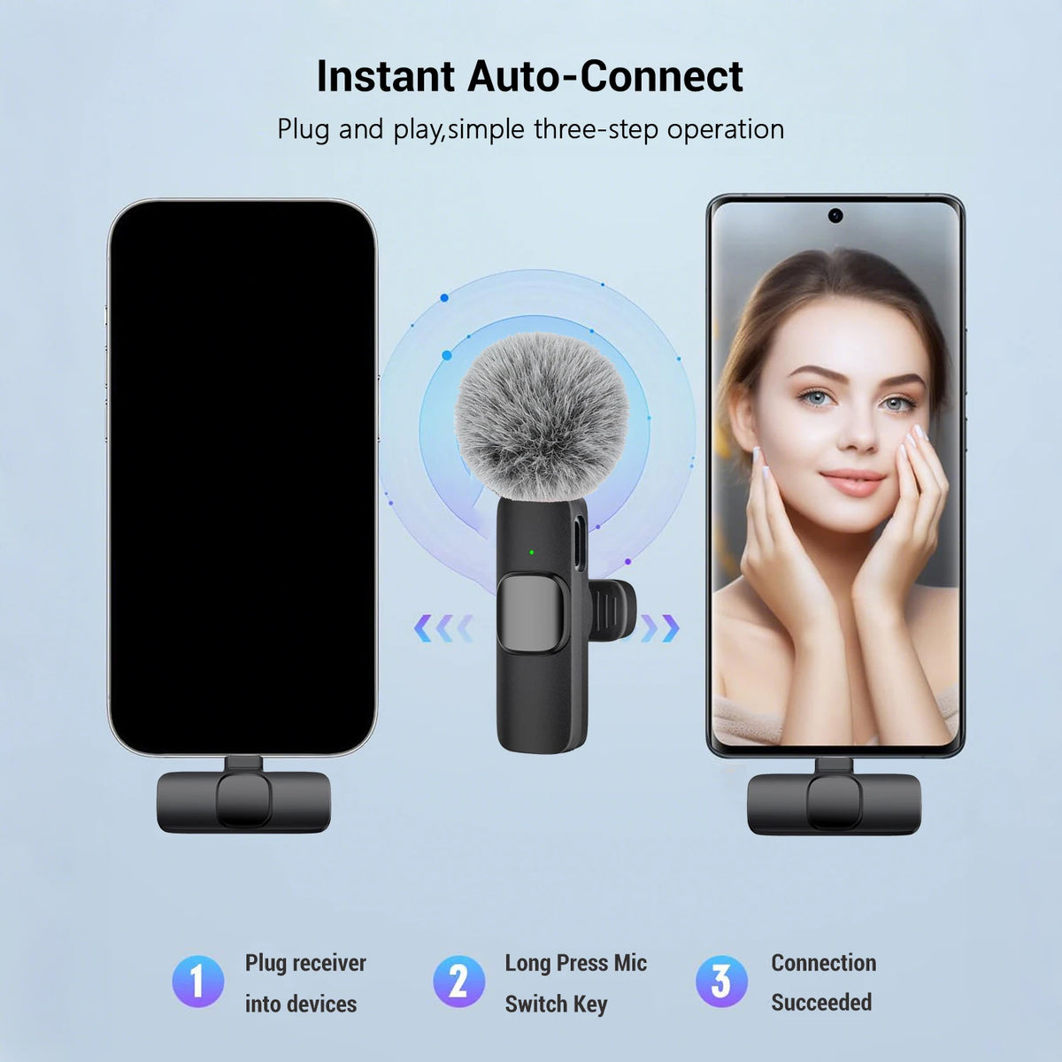 Micrófono Inalámbrico Lavalier USB-C para Celular