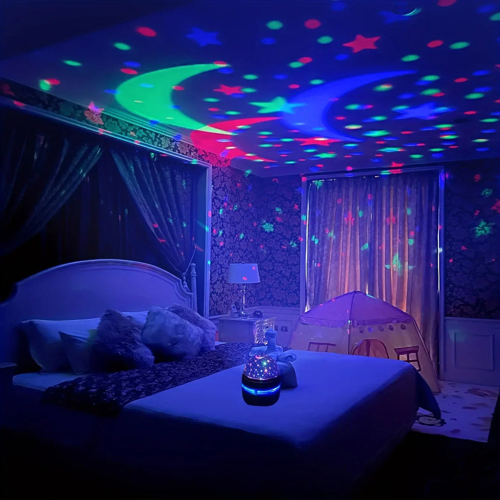 Proyector LED Cielo Estrellado USB, Luna y Estrellas