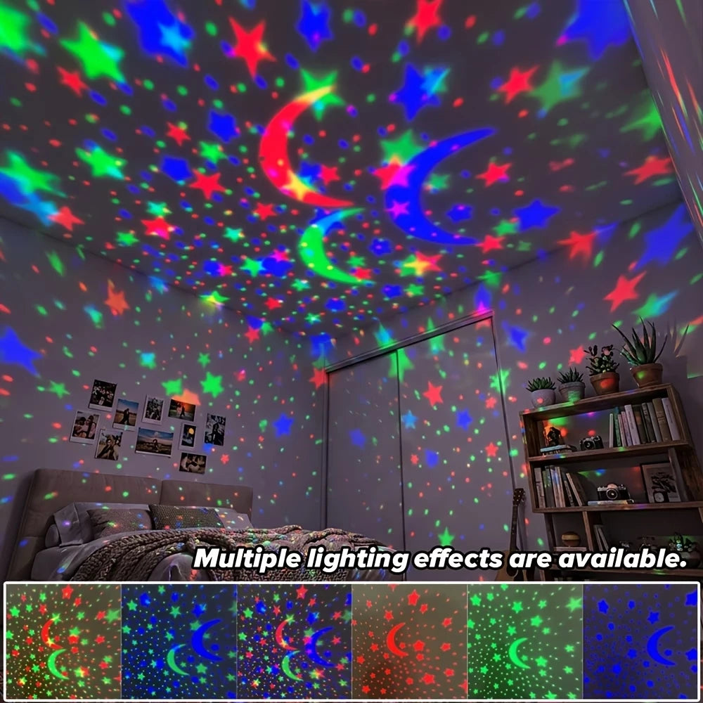 Proyector LED Cielo Estrellado USB, Luna y Estrellas
