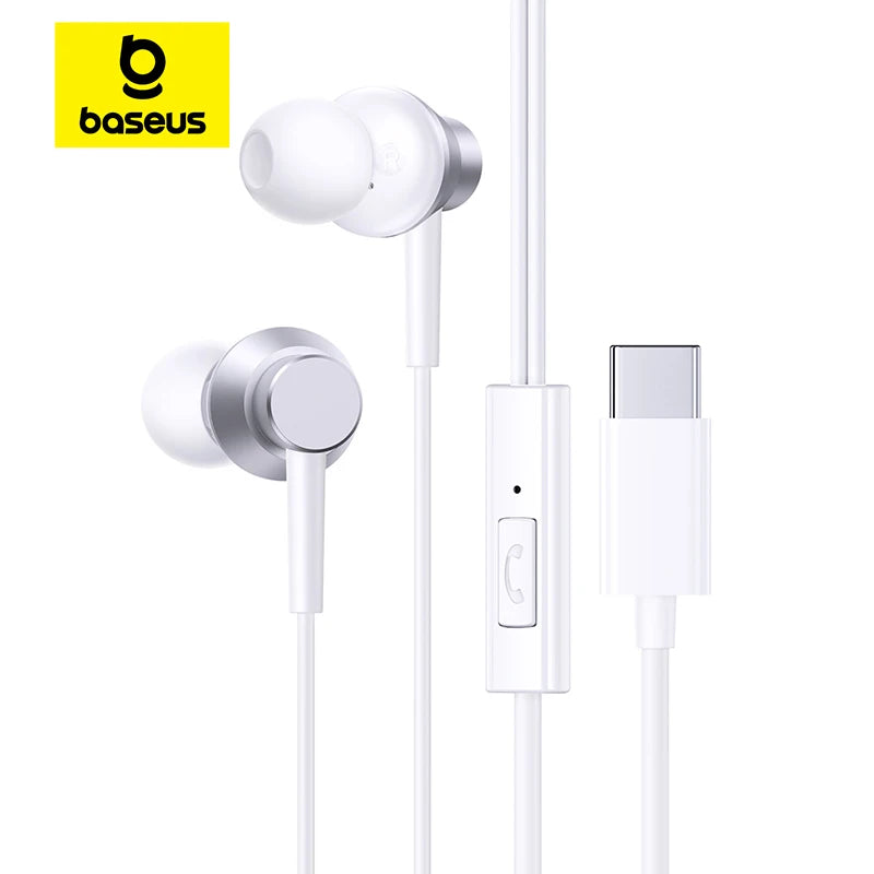 Audífonos Baseus Encok con Cable, USB-C / 3.5mm