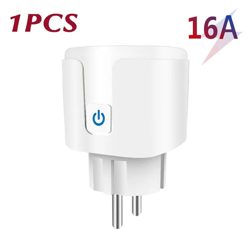 Smart Plug WiFi Socket EU 16A/20A With Power Monitor Timing Function Tuya app Smart Life APP Works With Alexa Google Home