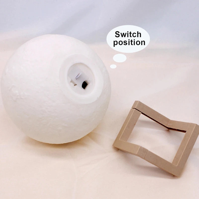 Lámpara Luna LED 3D con Base