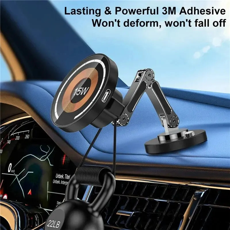 Soporte Magnético para Auto con Carga Inalámbrica 15W