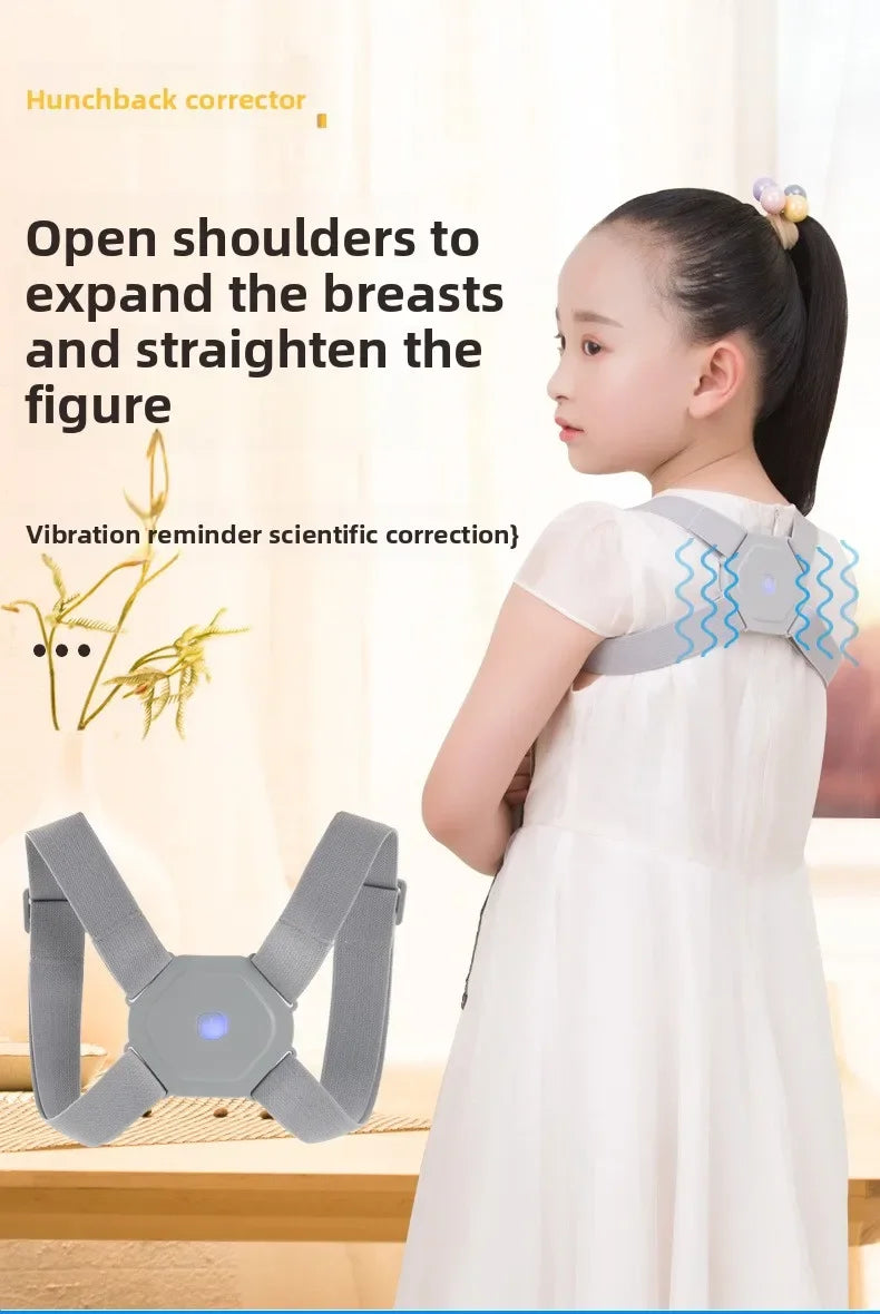 Smart Posture Corrector Back Brace Vibration Reminder Invisible Shoulder Support Adjustable Back Straightener For Adult Kids