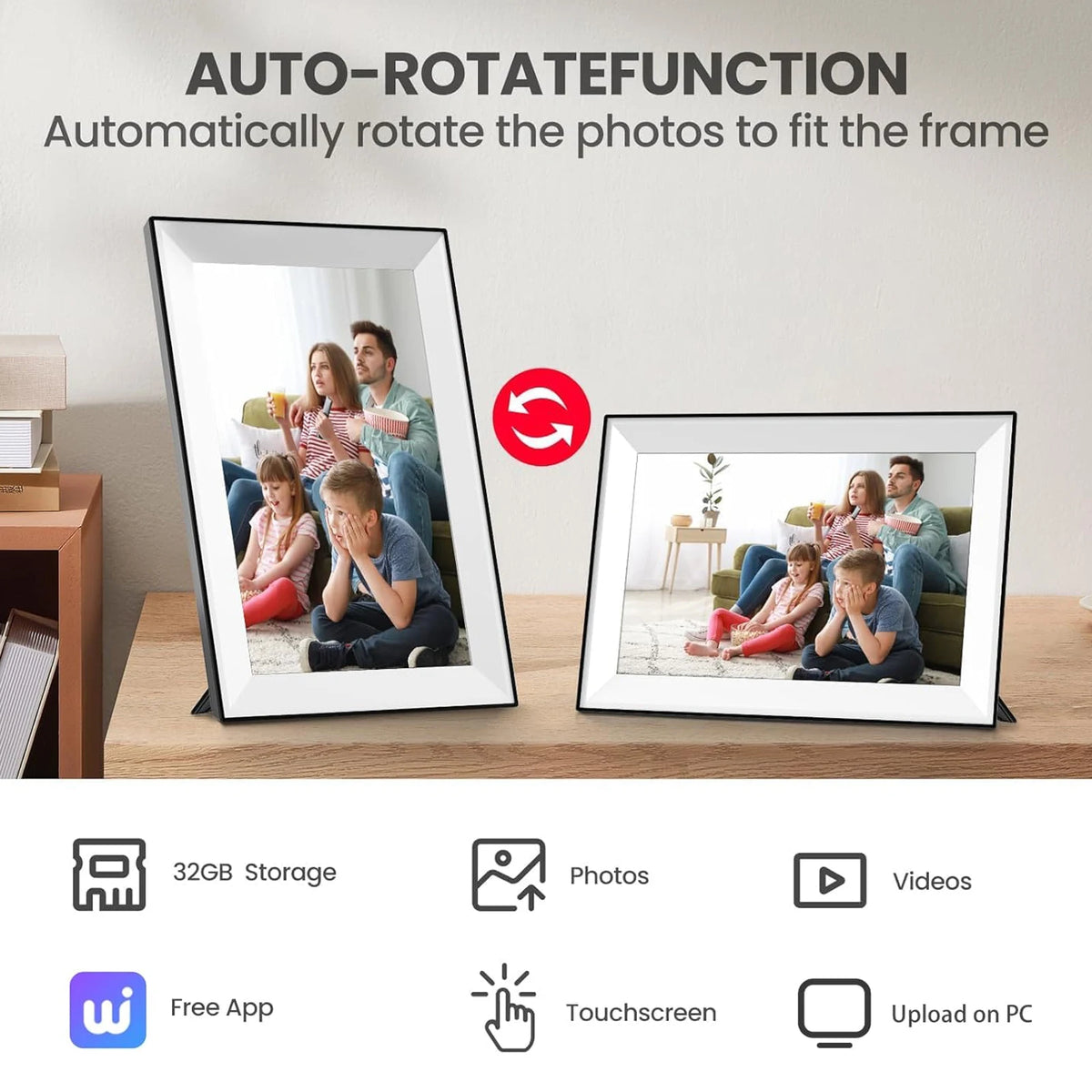 Uhale Digital Picture Frame 10.1 Inch 32GB Smart WiFi Smart digital photo frame with 1280x800 IPS HD Touch Screen Christmas Gift