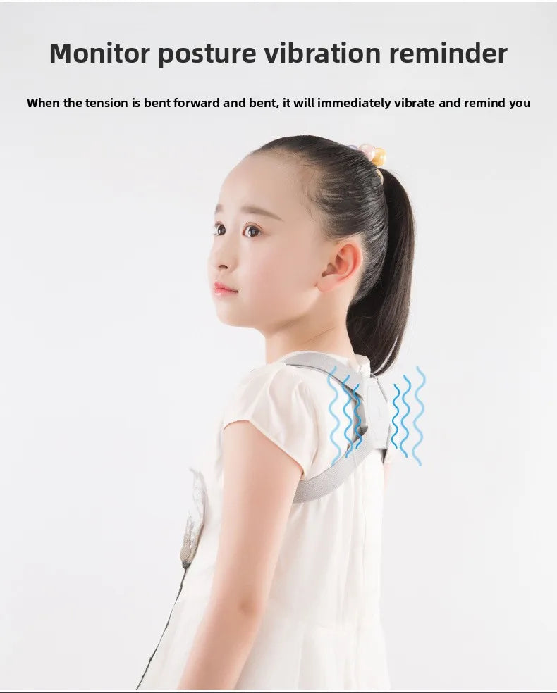 Smart Posture Corrector Back Brace Vibration Reminder Invisible Shoulder Support Adjustable Back Straightener For Adult Kids