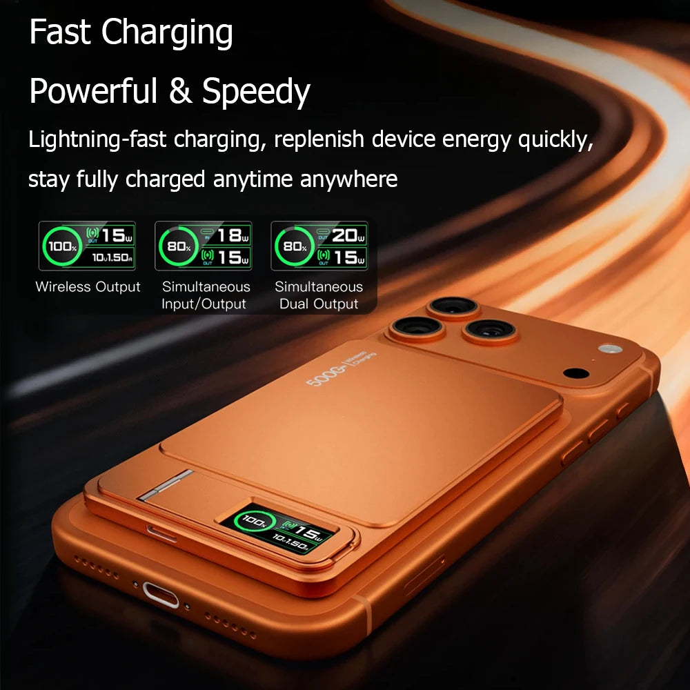 Power Bank Magnético 10.000 mAh MagSafe con Carga Inalámbrica