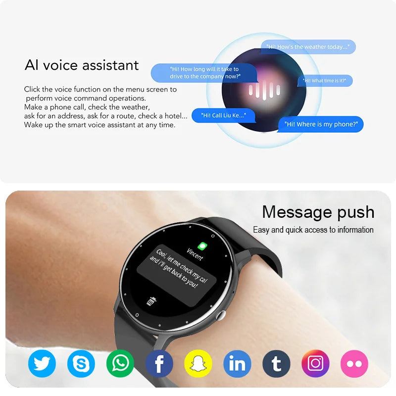 Smartwatch LIGE con Llamadas Bluetooth y Monitor de Salud